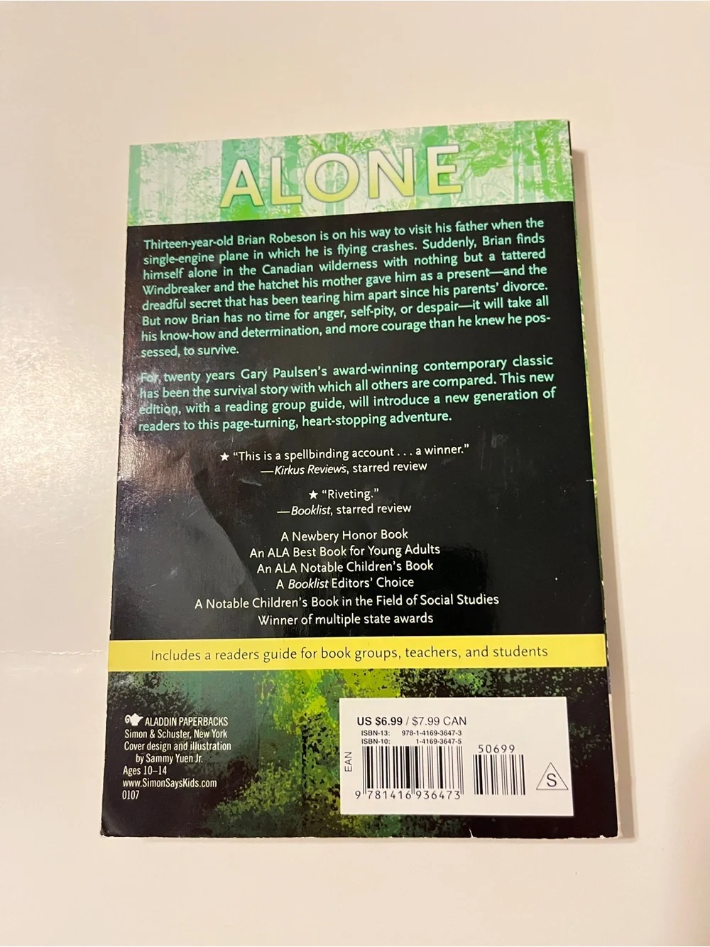 Hatchet Gary Paulsen Paperback Book Aladdin Edition 2006 Survival Novel